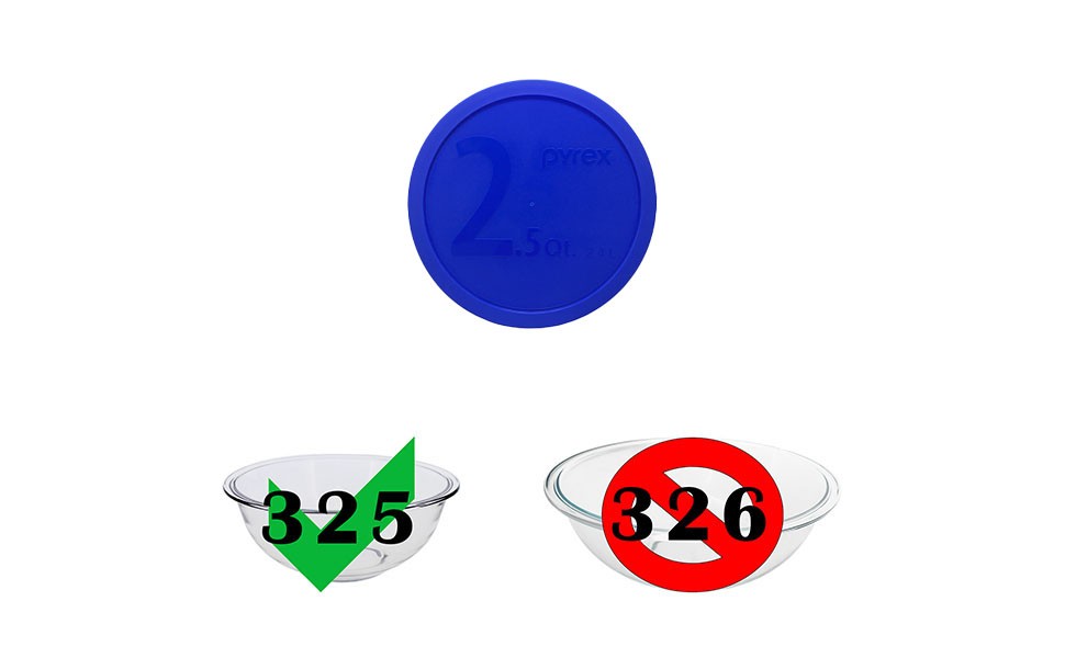 325-PC 2.5qt Blue Mixing Bowl Food Storage Replacement Lid – Made in |