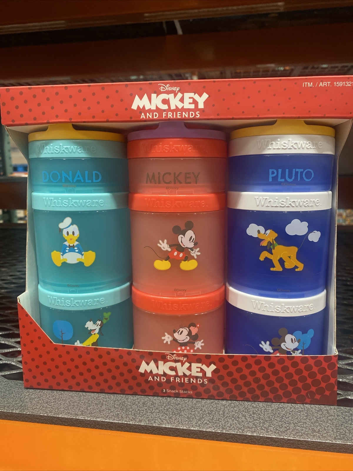 Whiskware snack containers Disney 3 pack BPA and Phthalate-free Dishwasher Safe