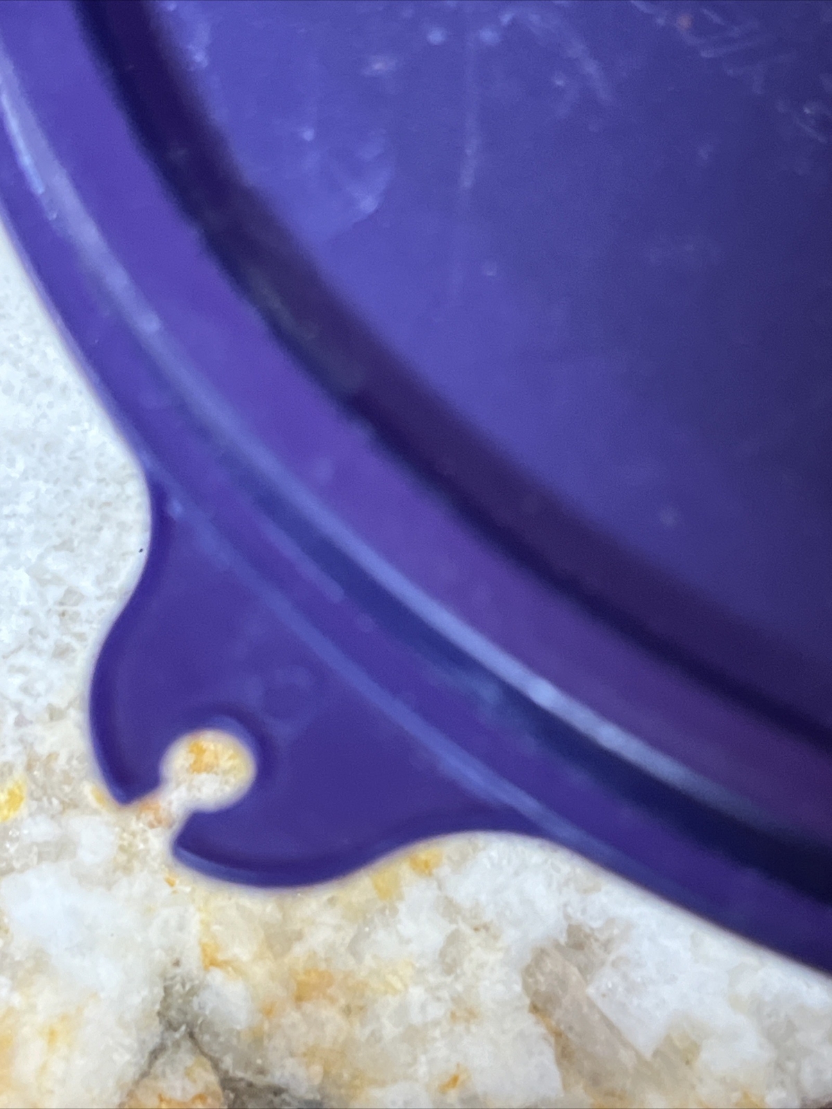 NEW Tupperware Clear Cereal Ice Cream Bowls with Purple Lids (SU106)