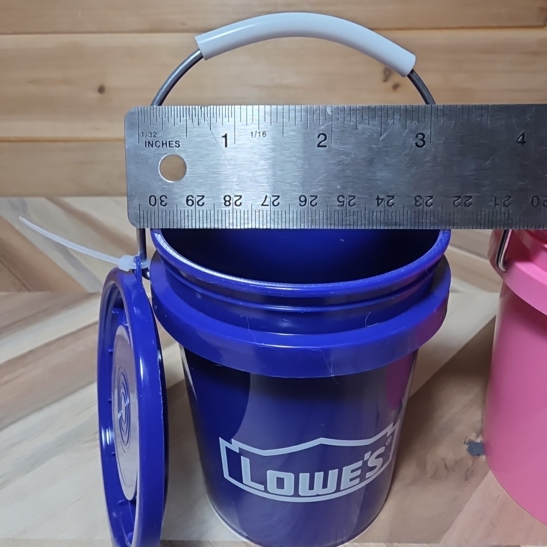 VIRAL ~ Lowe’s Mini Buckets With Lids ~PINK & Blue ~ HIS & HERS ~FOODSAFE~ Rare
