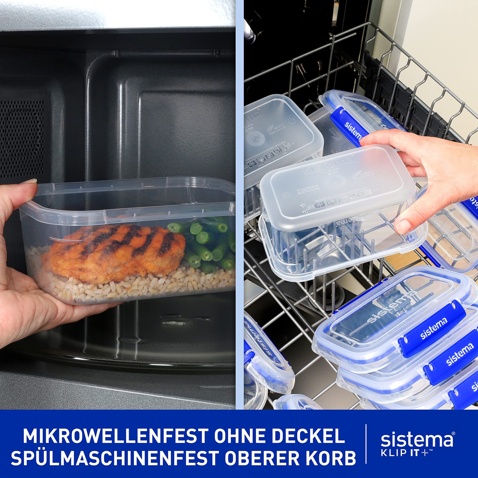 Sistema KLIP IT PLUS Leakproof Food Storage Containers | 1 L | Airtight & Sta…