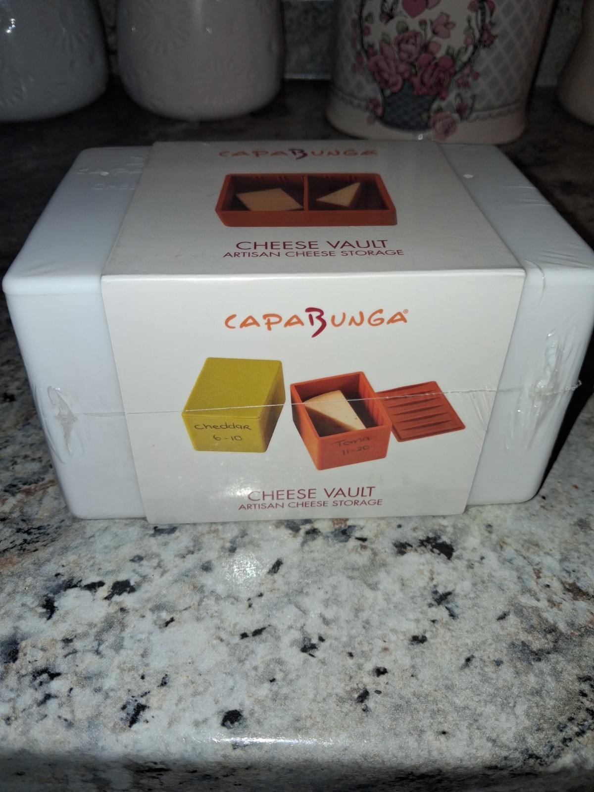 White Capabunga Cheese Vault Food Storage Box New Sealed.