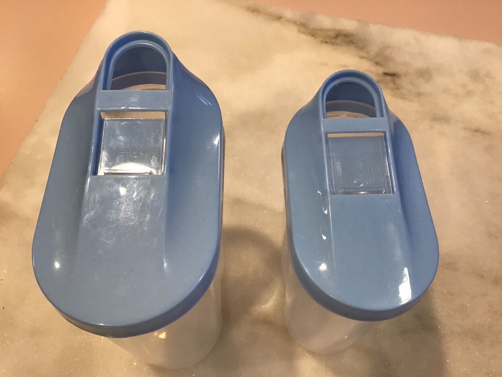 Pair of Small Plastic Clear Storage Containers .5L & .7L Wet or Dry Ingredients