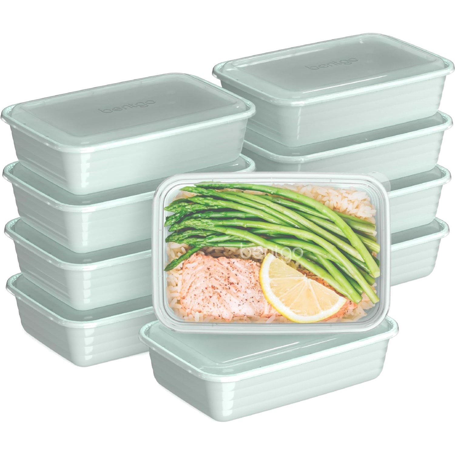 Meal Prep Containers 20P Reusable Food Storage Lids BPA Free Microwave Freeze…