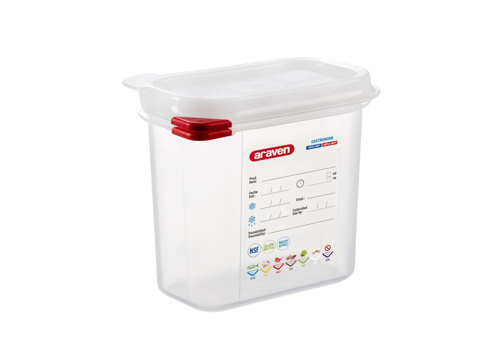 Araven Airtight Container, Food Pan with Lid for Storage in 1.6 Quart, Clear