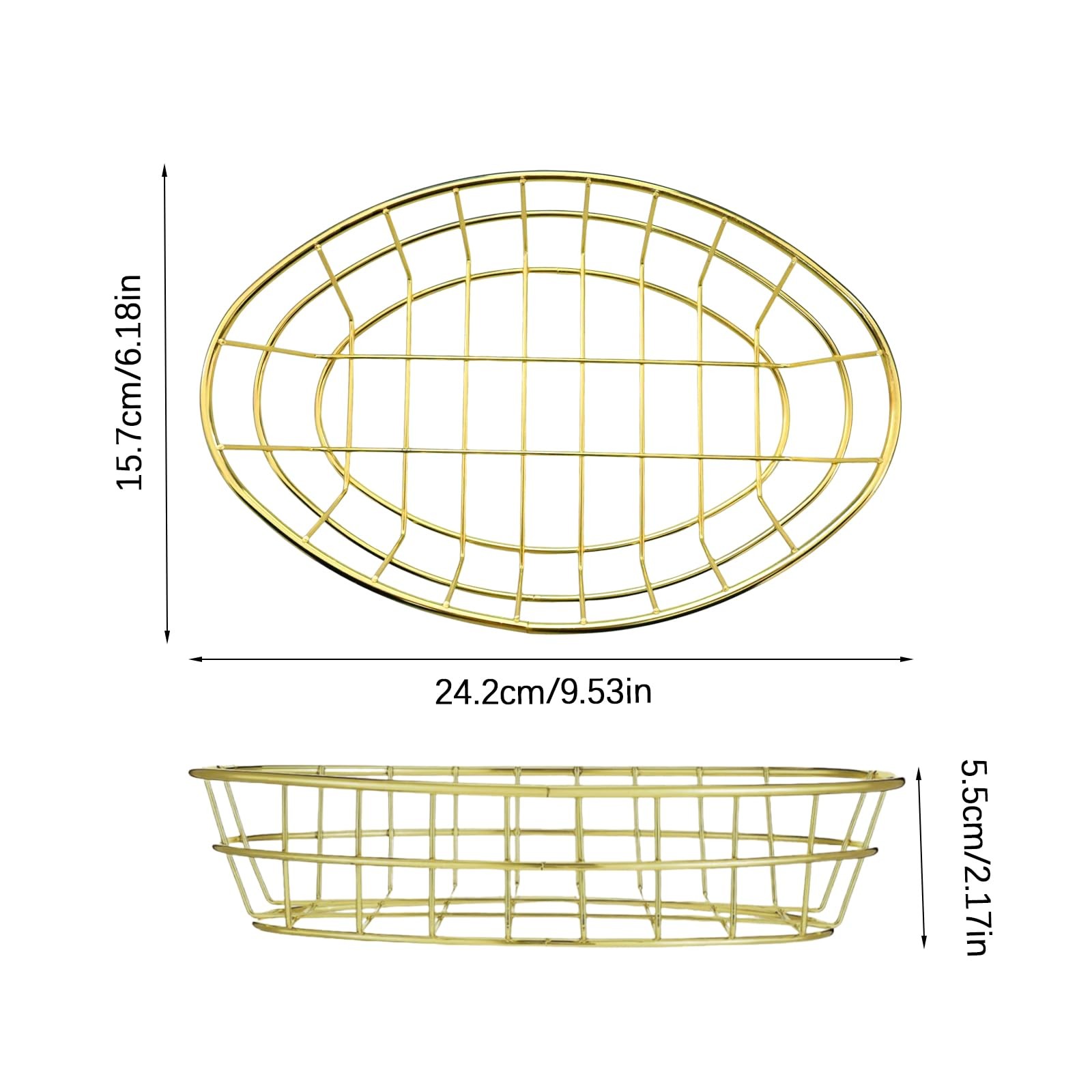 6 PCs Bread Basket for Serving,Small Wire Basket,Gold Wire Basket,Dinner Roll…