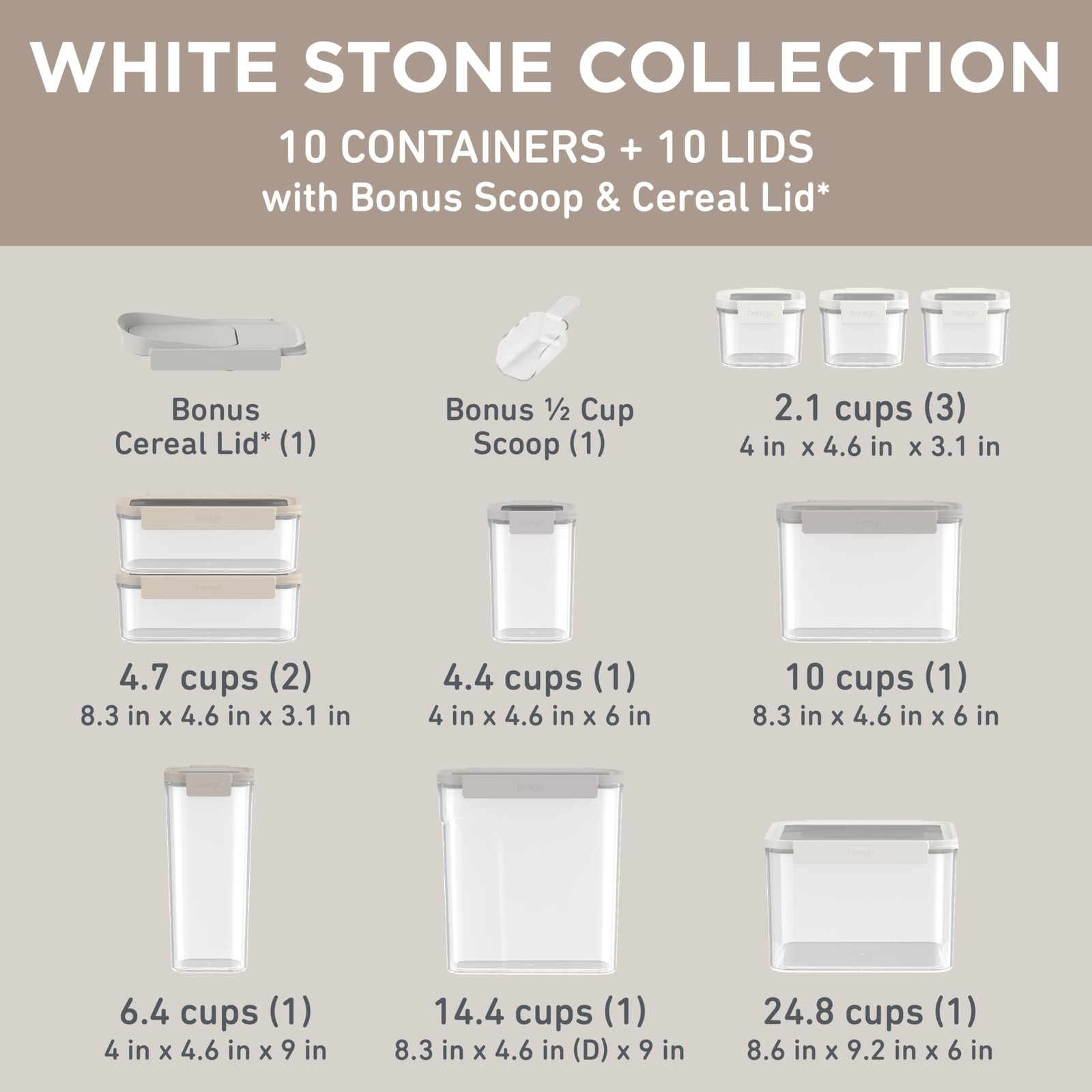 Pantry – 22-Piece Airtight Food Storage Containers, Clear and Stackable Kitch…