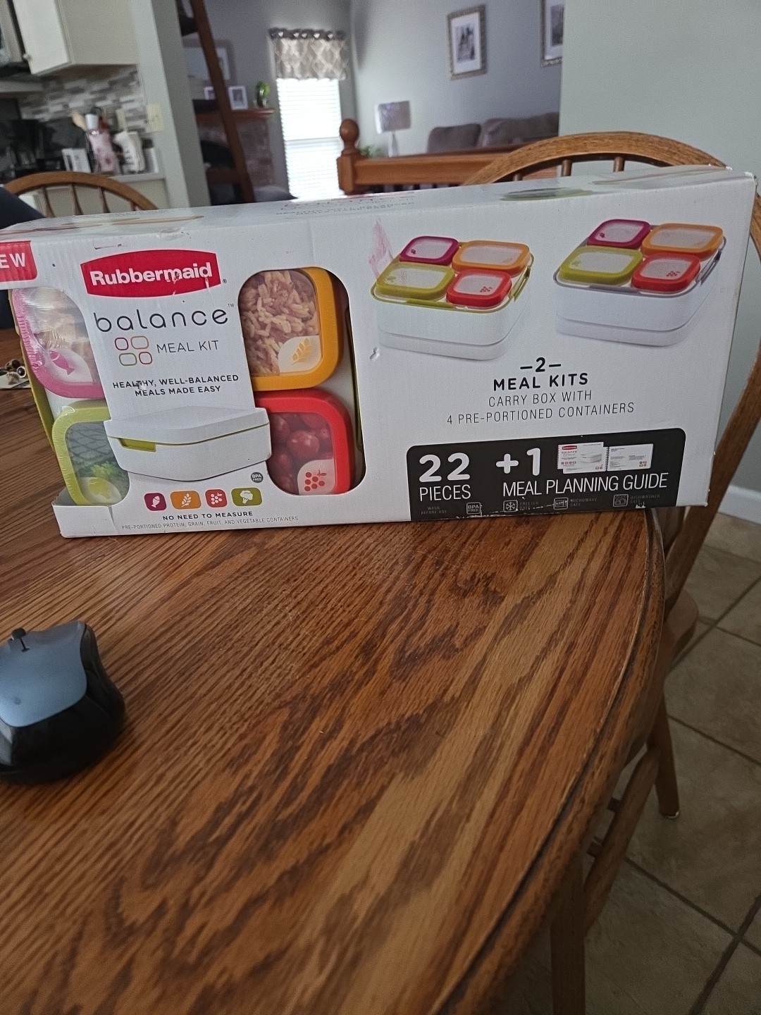 Rubbermaid Balance Meal Planning, Pack of 2 Meal Kits, 22 Pieces + 1 Guide
