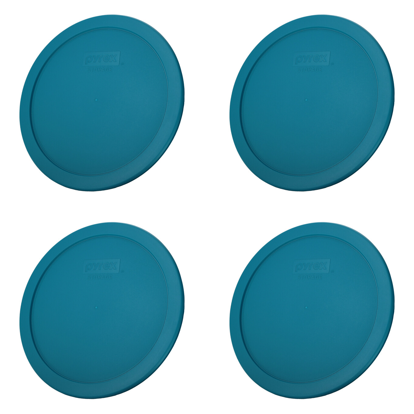 Pyrex 7402-PC 6/7-Cup Adriatic Blue Food Storage Replacement Lid (4-Pack)