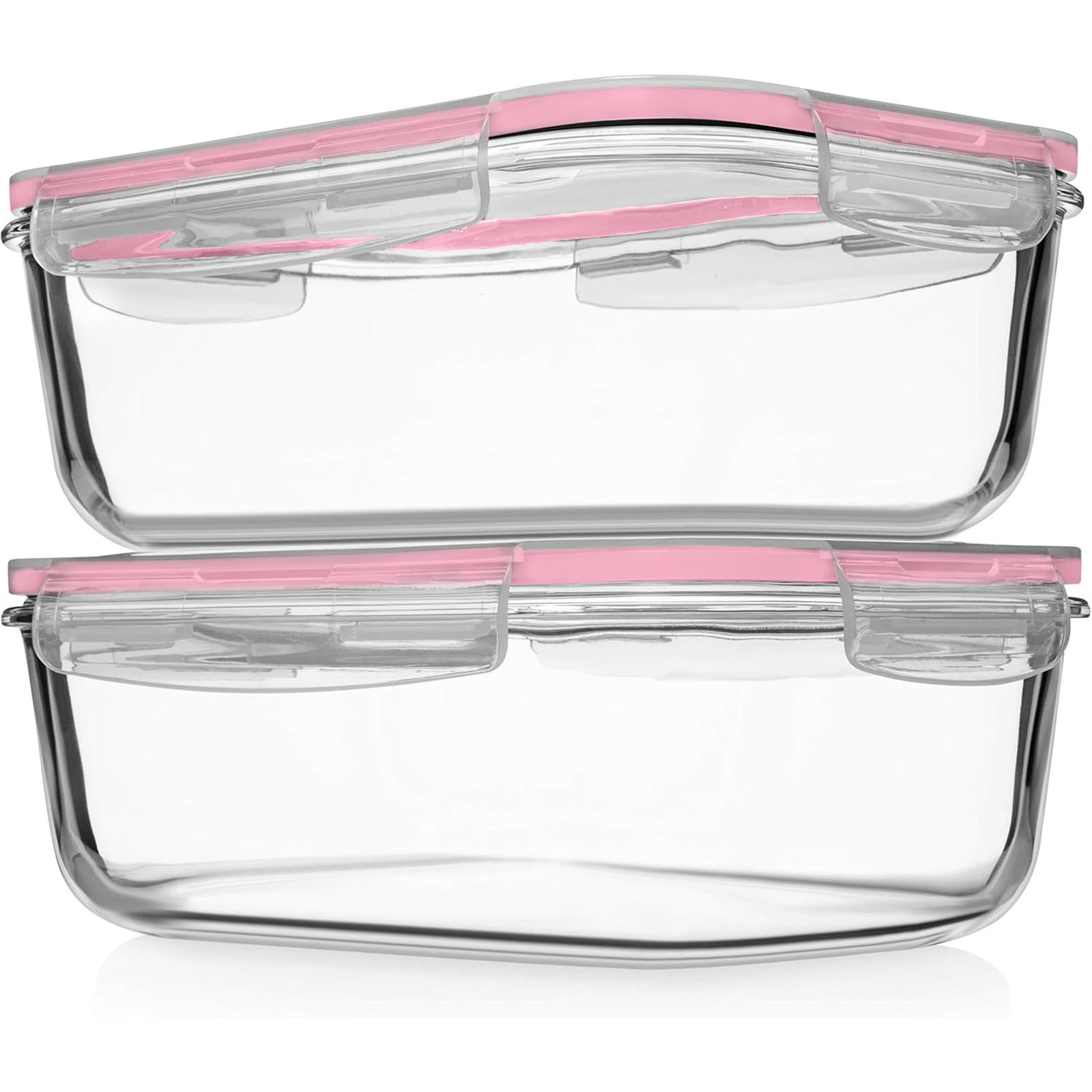 Razab 4 PC 1860ml / 63 Oz / 8 Cups Large Glass Food Storage Containers with L…