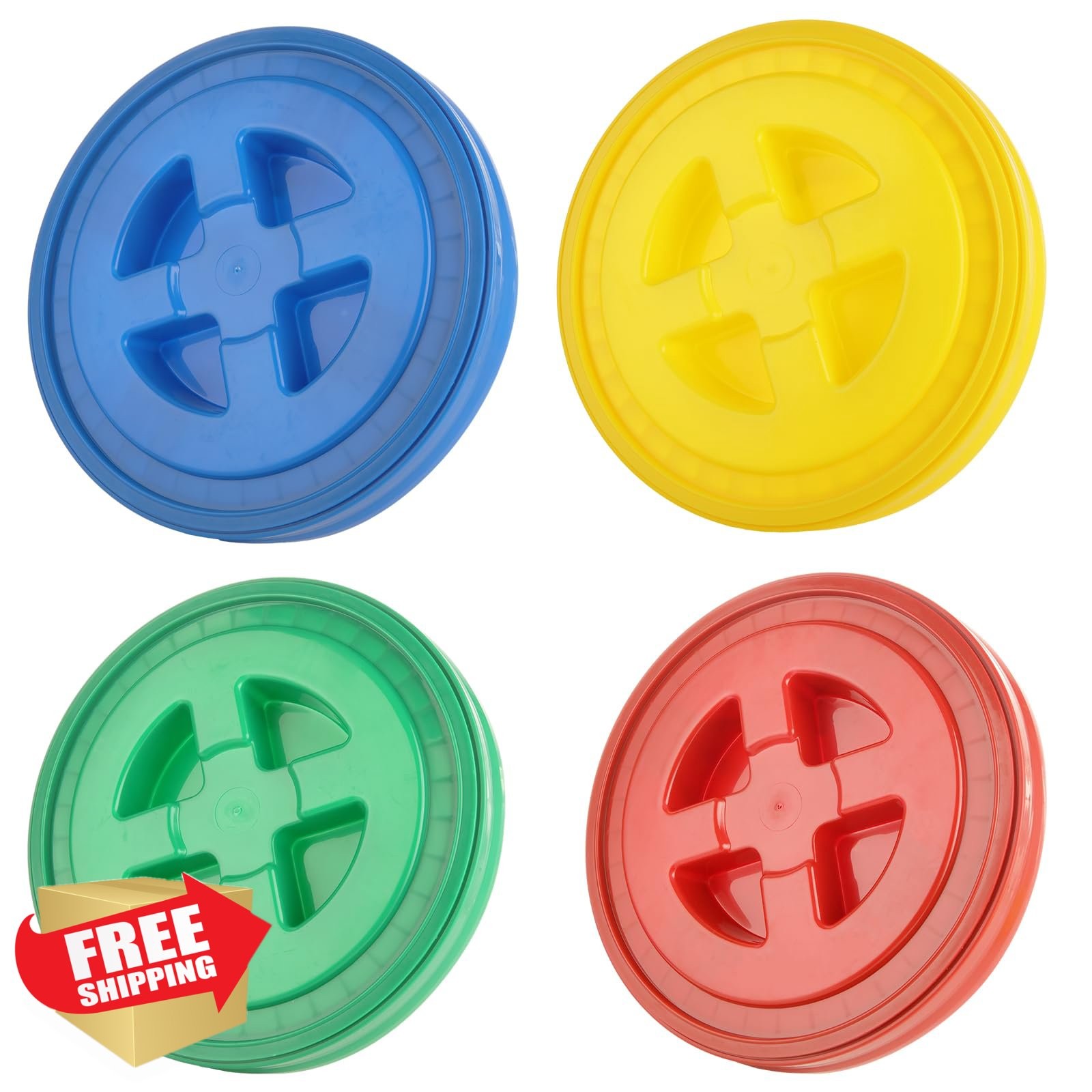 FWEEK 5 Gal Bucket Lids Red Blue Yellow Green