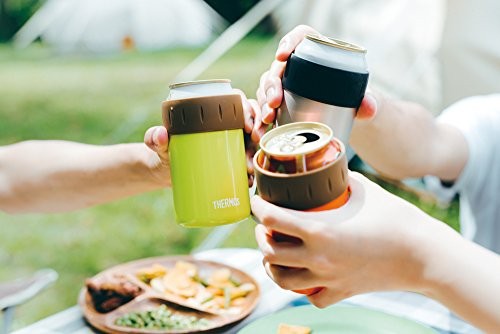 Thermos JCB-352 SL Insulated Can Holder for 11.8 fl oz (350 ml) Cans Silver