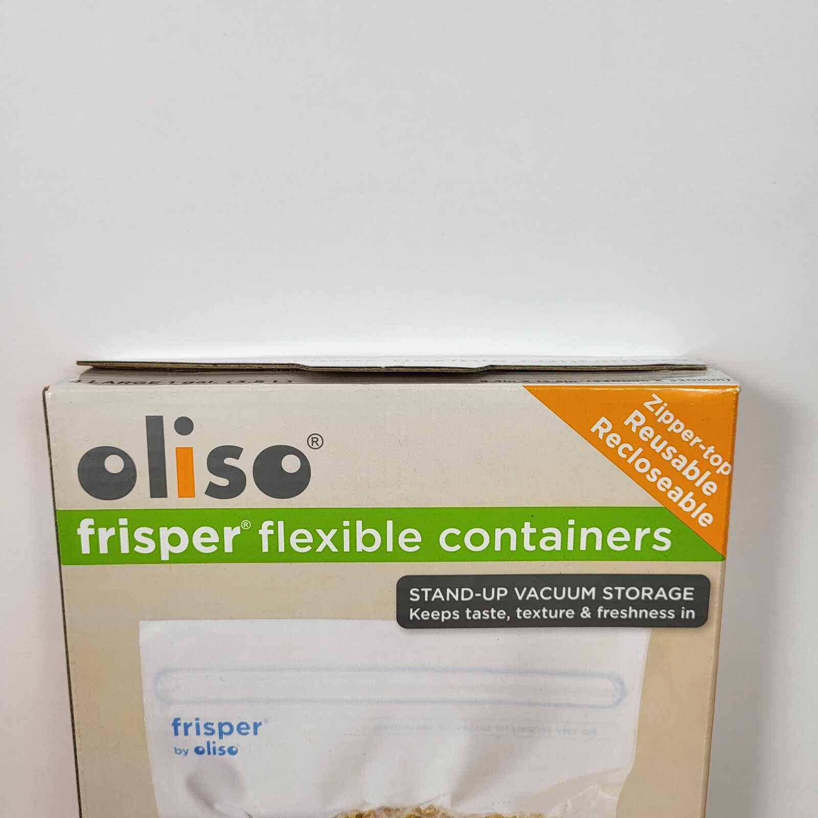 Oliso Frisper Flexible One Gallon Containers Stand Up Vacuum Storage Quantity 4