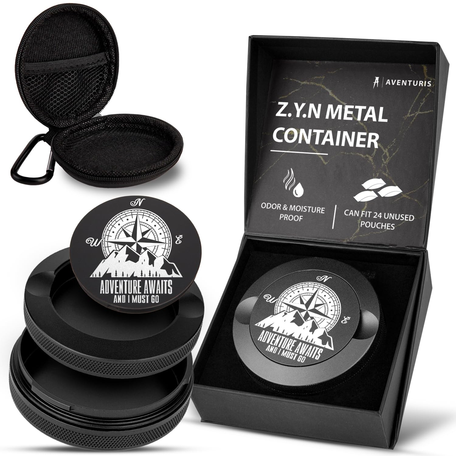 Premium Zyn Metal Can – Waterproof, Moisture & Odor Proof – Metal Zyn Contain…