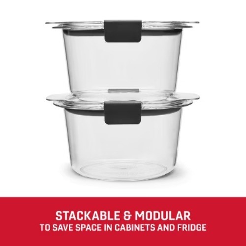 Rubbermaid 2pk 3.5c Brilliance Round Food Storage Containers