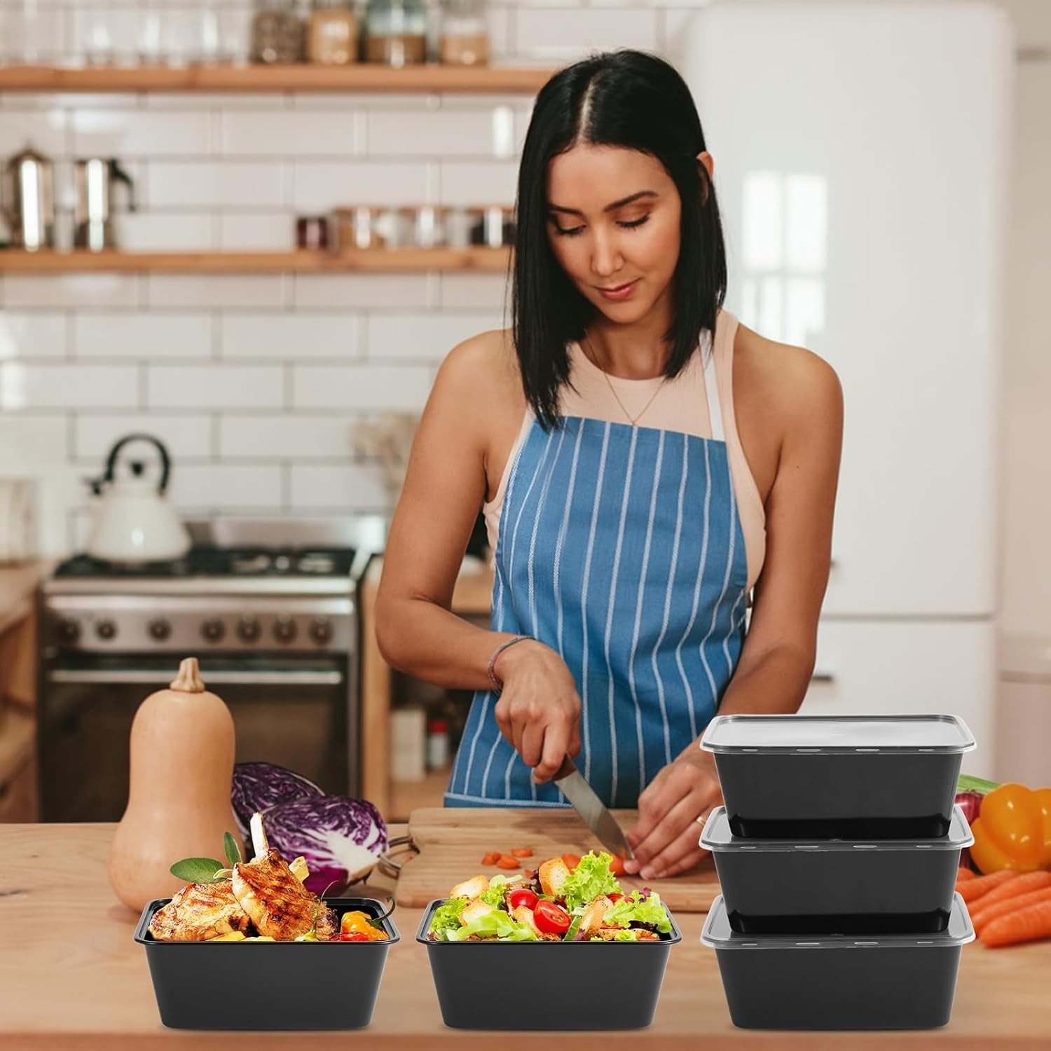 Food Storage Containers Meal Prep 28oz Reusable Safe Dishwasher Freezer Pack