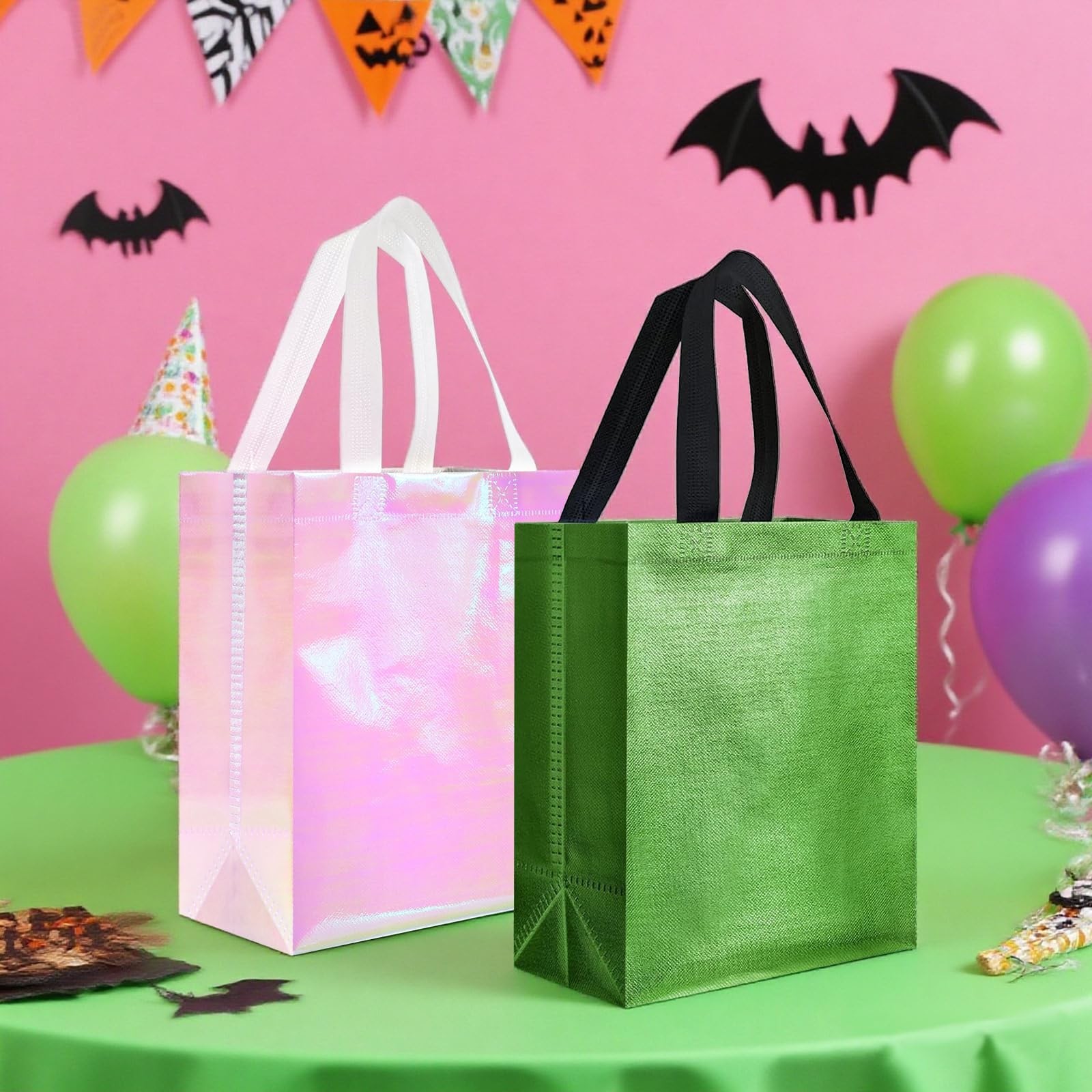 Eccliy 80-Piece Glossy Gift Bags Set Reusable Tote w/Handles Grocery Holiday Pin