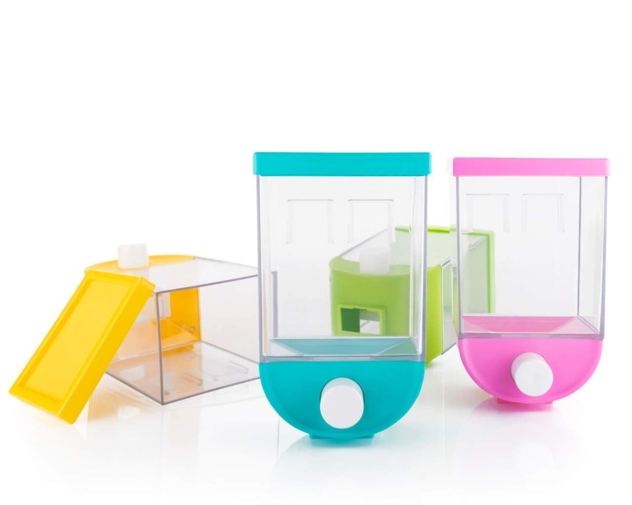 1100ml Wall Mounted Airtight Food Storage Container with Push Button Dispenser