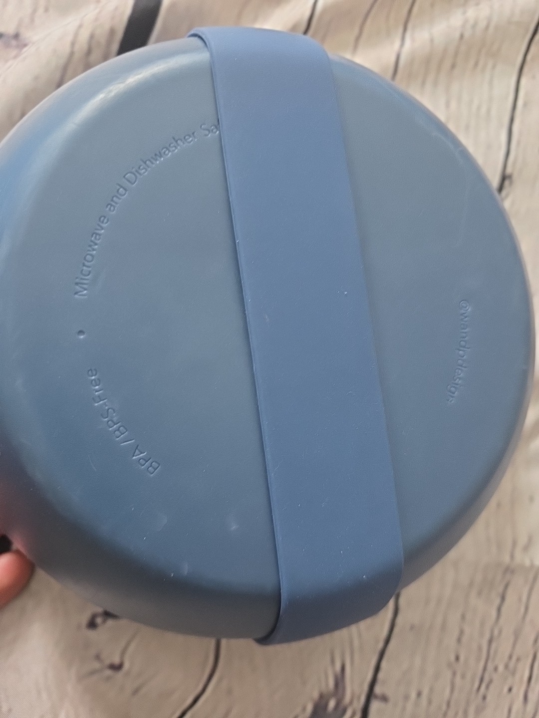 W&P Porter Ceramic Bowl Lunch Container w/ Protective Non-slip Exterior, Blue