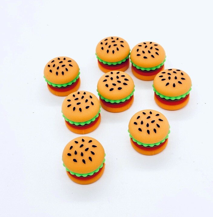 PACK OF TEN (10) 5ml Burger Silicone Wax Containers, Non-stick Oil Jars, USA
