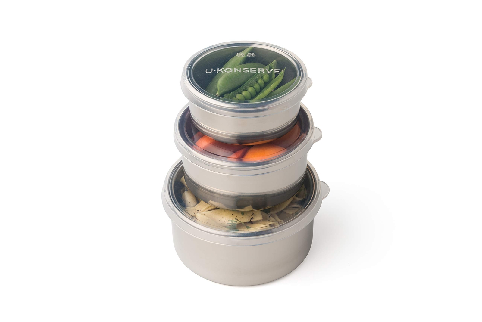 Stainless Steel Nesting Trio Food Containers With Silicone Lids Leak Proof & Dis
