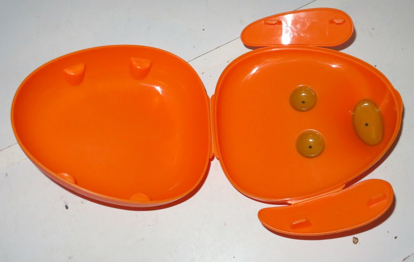 SMASKA Kids Lunch Box Puppy Dog Orange Storage Container Snack Camping Used IKEA