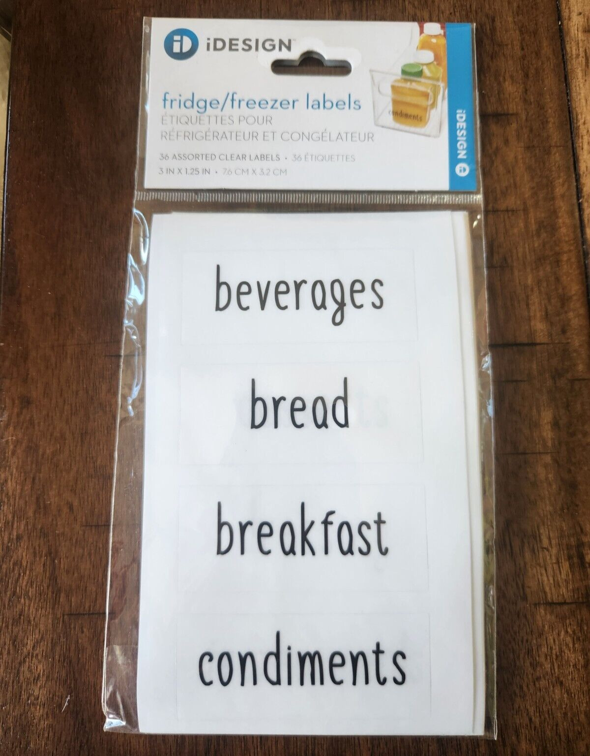 Fridge Freezer Labels Assorted Clear Lowercase Food iDesign Pantry 36 3×1.25 NEW