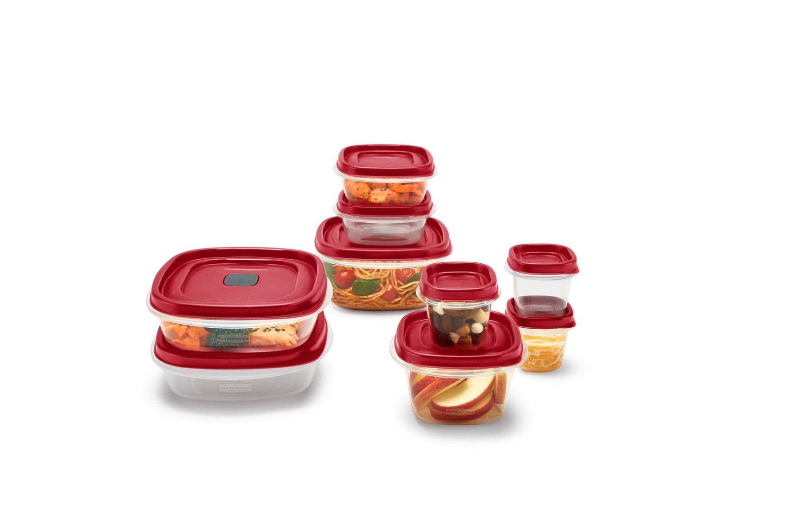 Rubbermaid 2066483 Easy Finn Grid Storage Container, 9 Piece Set, BPA Free
