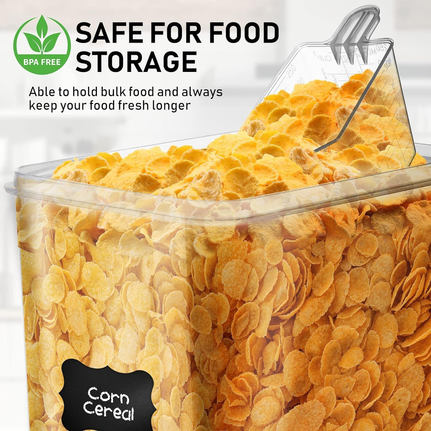 8.5L/287Oz Extra Large Airtight Food Storage Containers (2 PC) with Lids, Kitche