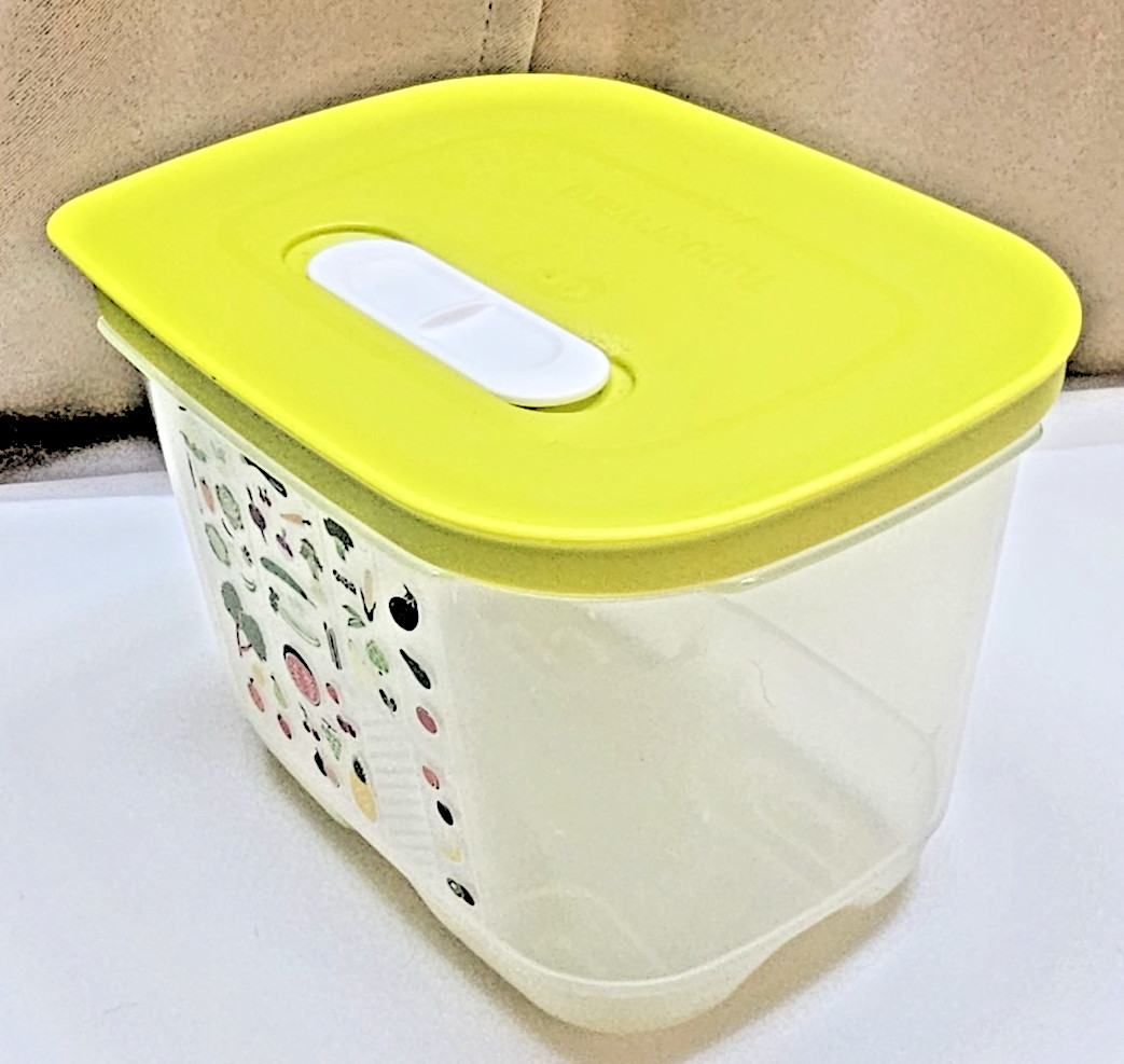 Tupperware 1.8L Rectangle Food Storage Bowl MPN 7286B-2 Air Vent Lid MPN 7287B-2