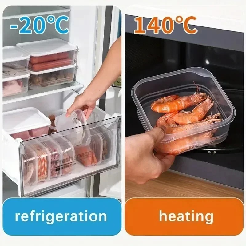350ml -10PCS Food Storage Containers Airtight Fridge Freezer Boxes Kitchen Set