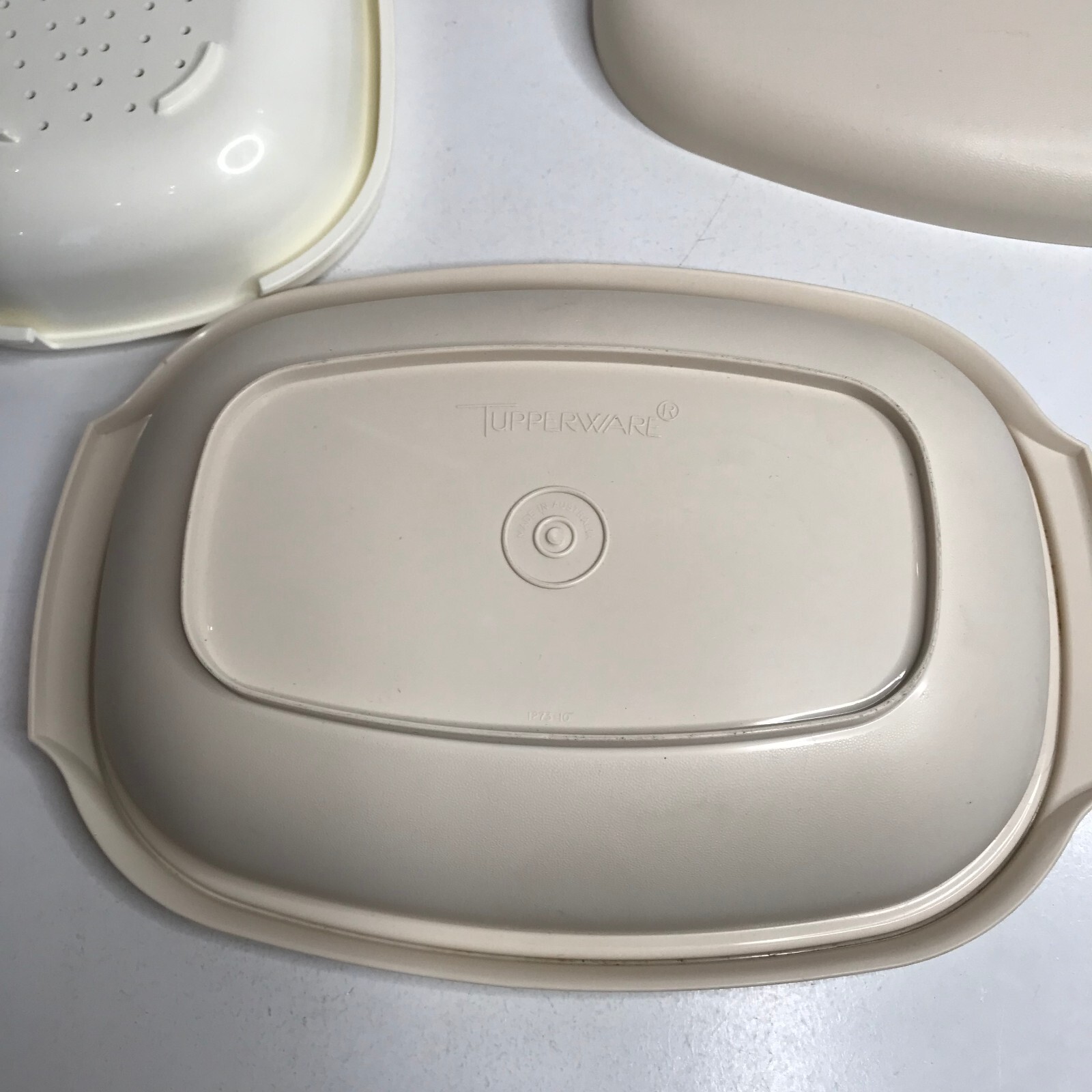 Vintage RetroTupperware Serving Dish with Built in Strainer & Lid