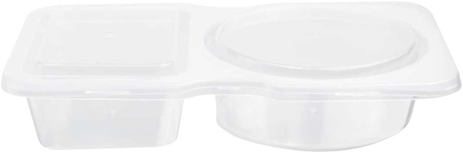 Futura 5 Ounce Snack Containers, 100 Microwavable Sauce Containers – 2 Compartme