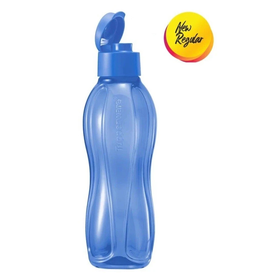 Tupperware Brand Water Bottle Flip H20 One The Go Eco Easy Drink Top 1Litter/