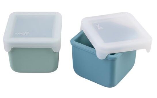 Melii – Luxe Silicone Snack Containers 236ml Blue Mint (Set of 2)