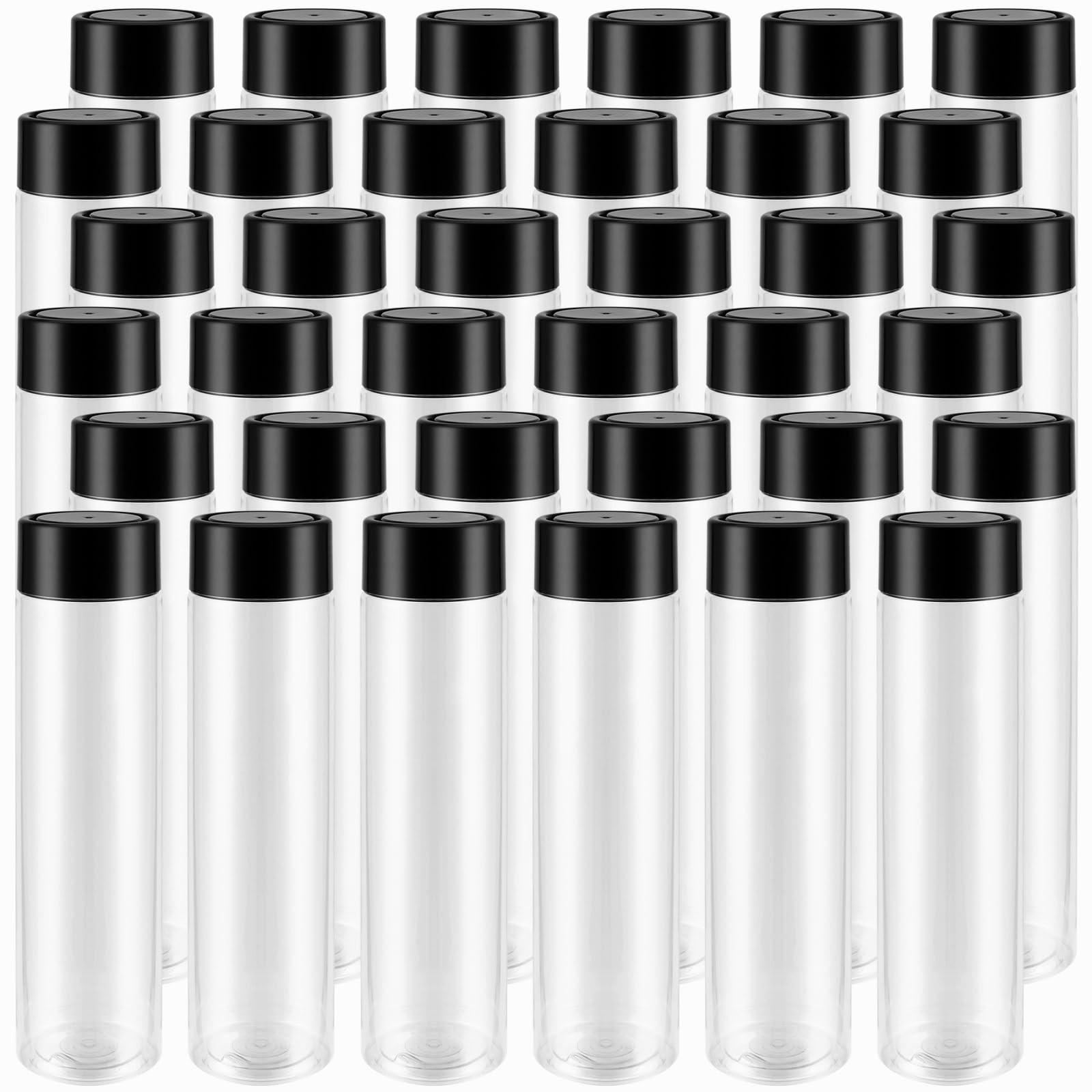 36 PCS Plastic Juice Bottles, 380ml/13oz Clear Sensory Bottles with Black Lid…