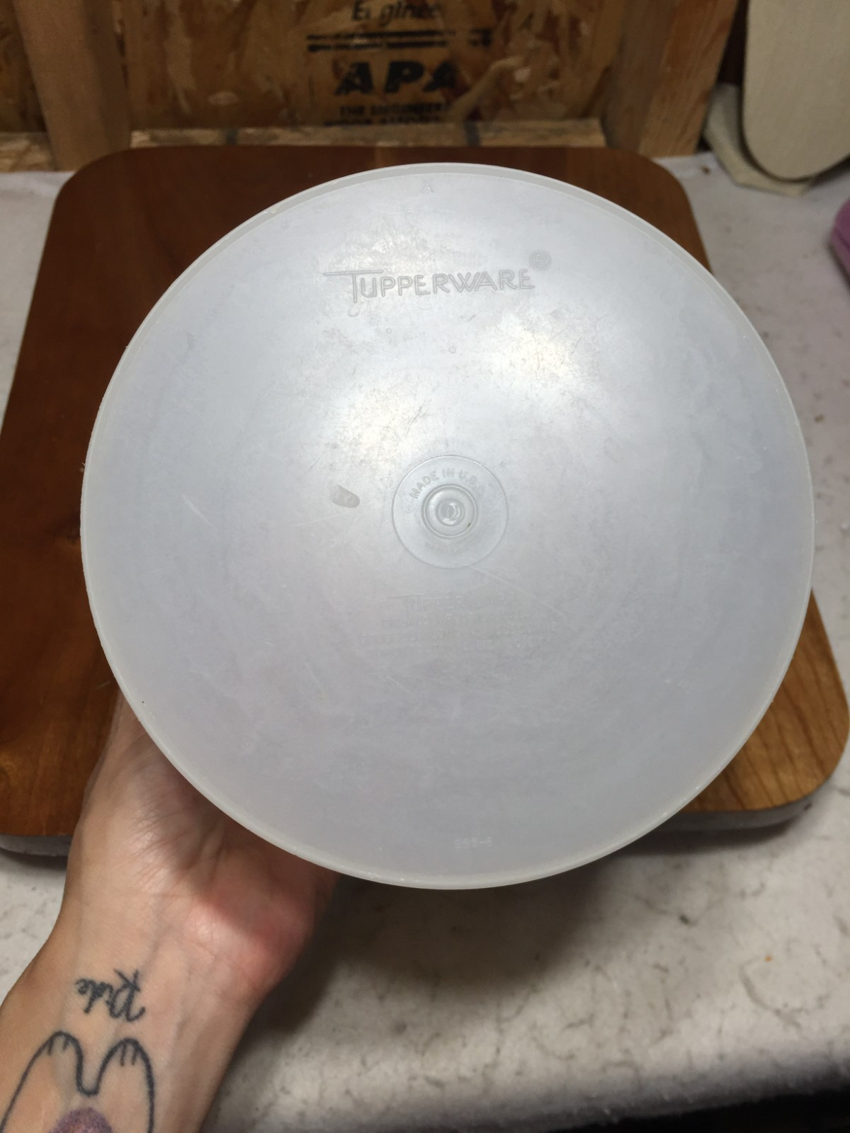 VTG Tupperware Canister Clear 265-6 With Clear Lid 228-3