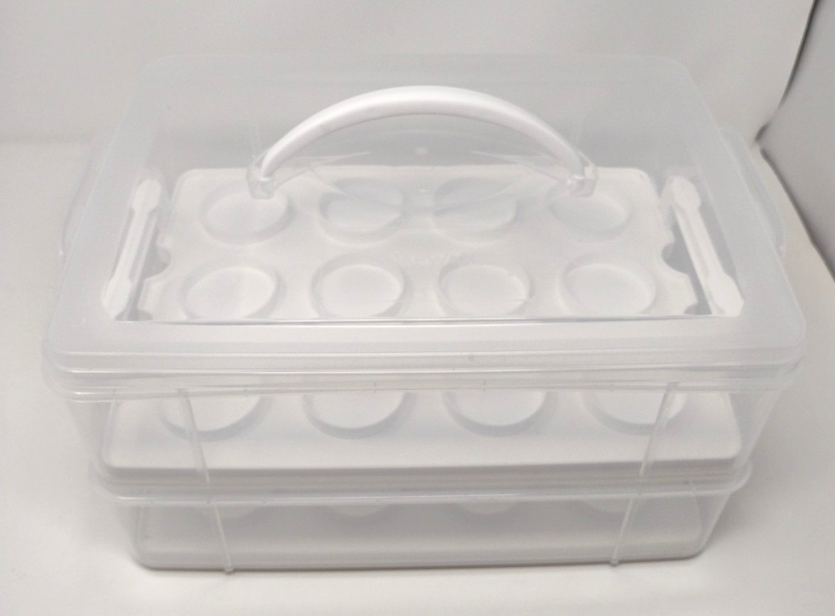 Snapware Cupcake Holder Carrier Plastic Sheer 24 Cup Cake Slots