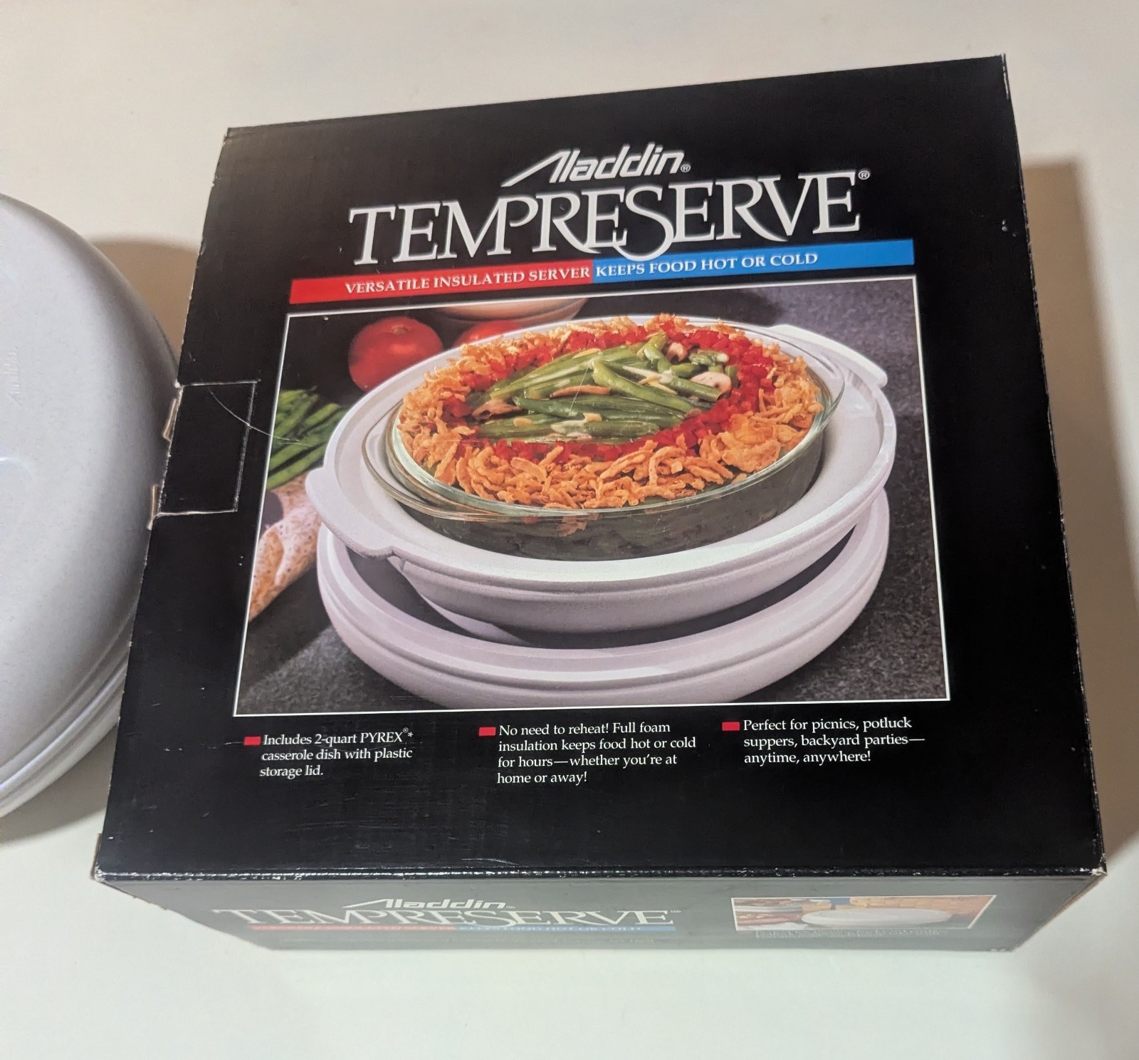 New Aladdin Tempreserve Insulated Server Carrier 9” PIE Travel Carrier HOT/COLD