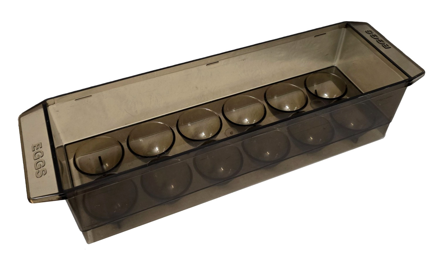 Vintage Refrigerator Egg Holder Container GE Tray Storage Brown Plastic Dozen