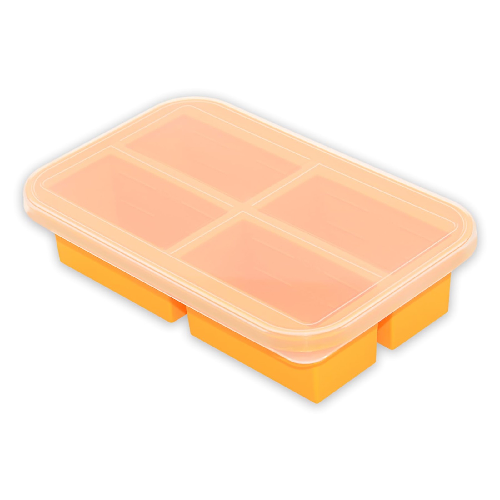 Bangp 1-Cup Silicone Freezing Tray with Lid,Soup Freezer Molds,Freezer Tray w.
