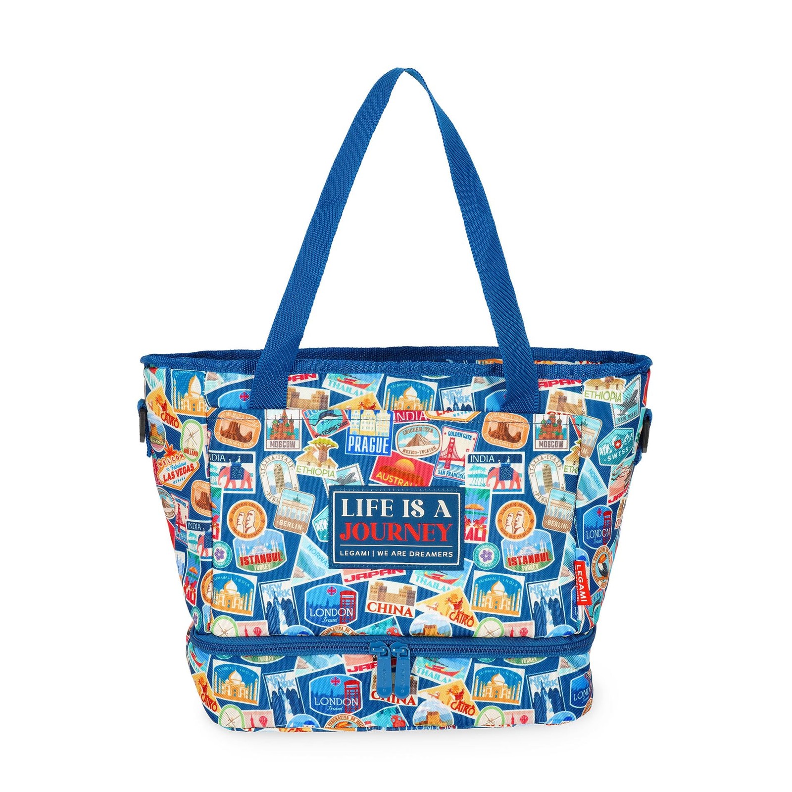 Legami – Insulated Lunch Bag, Travel Stickers, Insulated Lunch Bag, Large Lunch