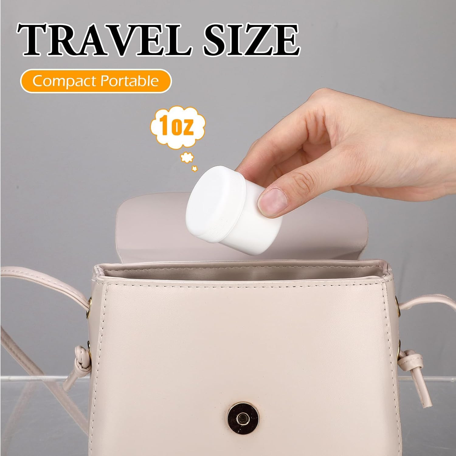 100 Pcs 1 Oz Plastic Container Jars with Lids round Leak Proof Refillable Small