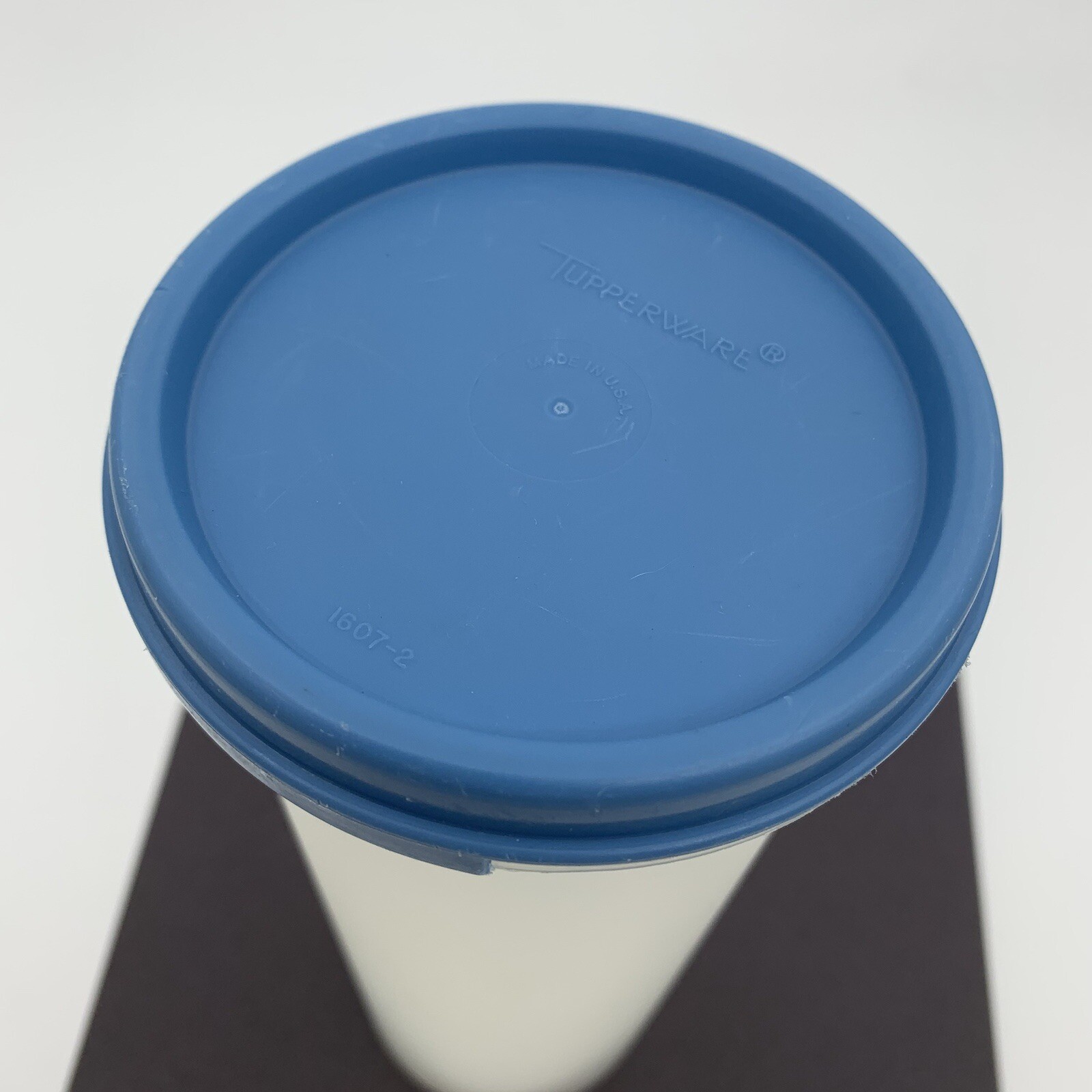 Vintage Tupperware Module Mates Spaghetti Container #4 Light Blue Lid 30 fl oz