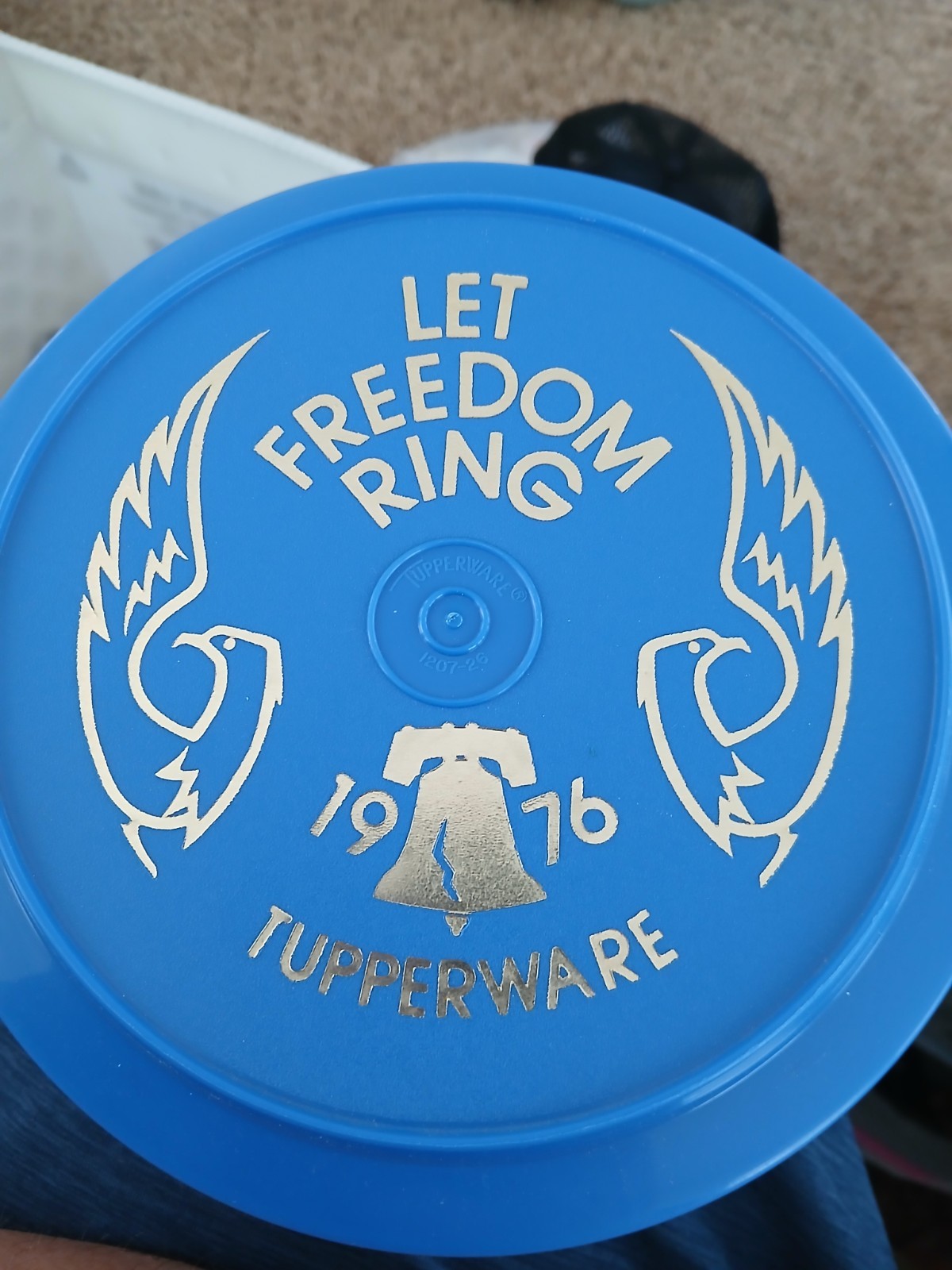 Tupperware “Let Freedom Ring” 1976 Bicentennial Blue Bowl Only Unused Clean