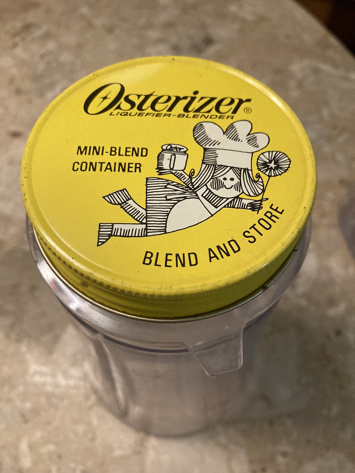 Oster Osterizer Blend And Store Vintage Two Plastic Container Cup With Lid