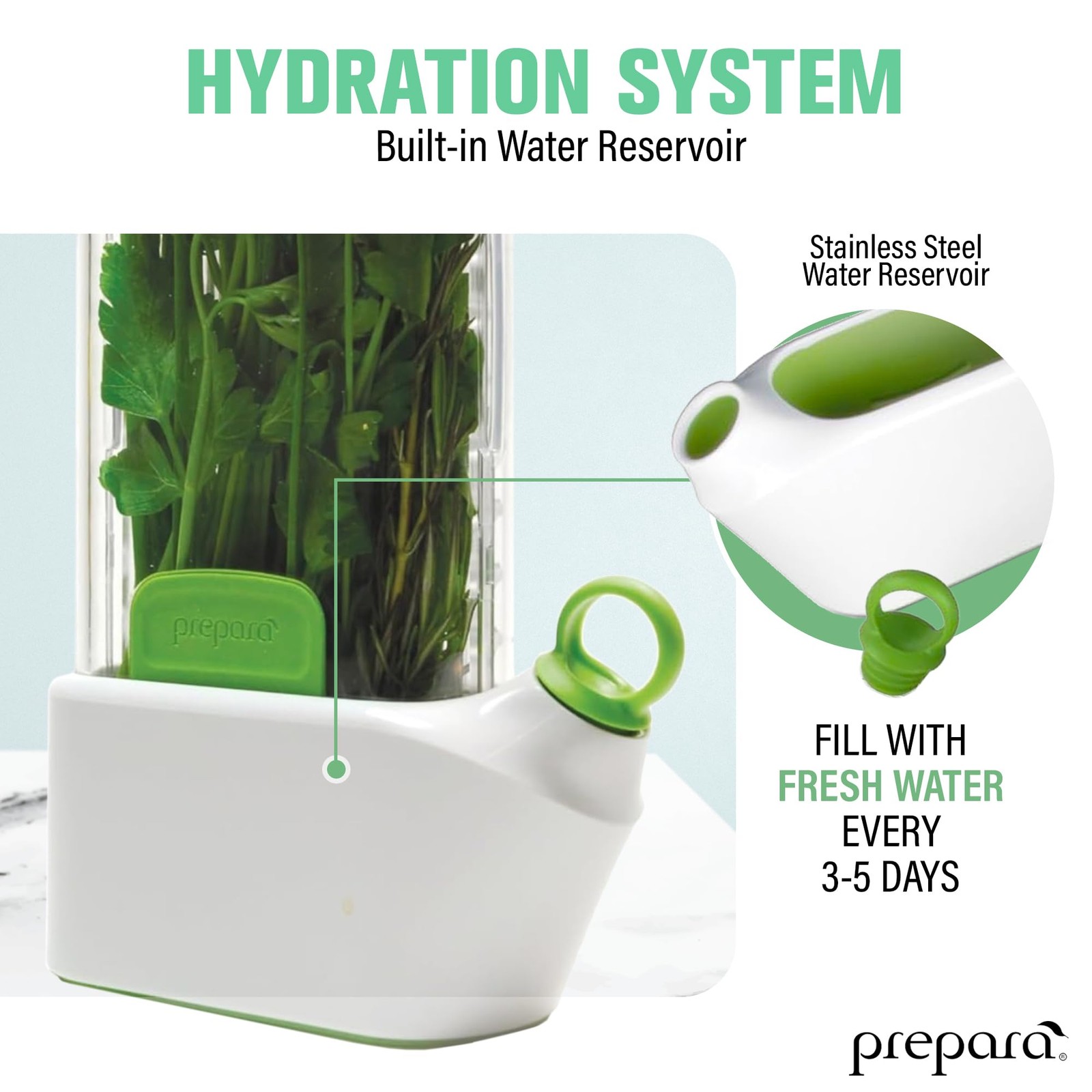 Herb Savor Deluxe Fresh Herb Keeper – Compact for Sleek Fridge Storage, BPA P…