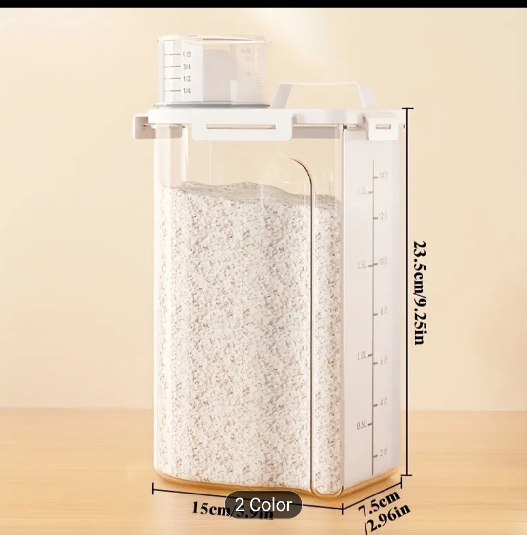4pcs 5 Pounds Of Rice Sealed Dry Grain Storage Container Rice Storage Box Grain