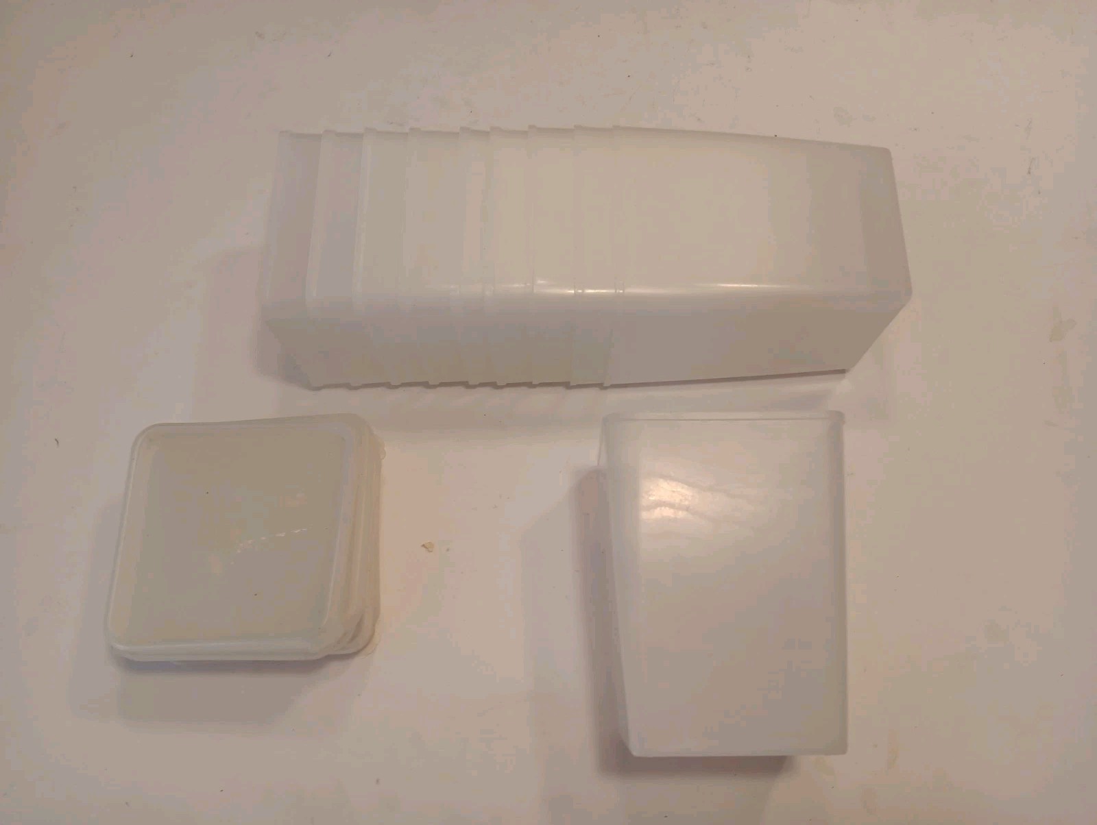 Vintage Plastic Freezer Storage Containers, ‘True Cold’, 1qt., Lot Of 10
