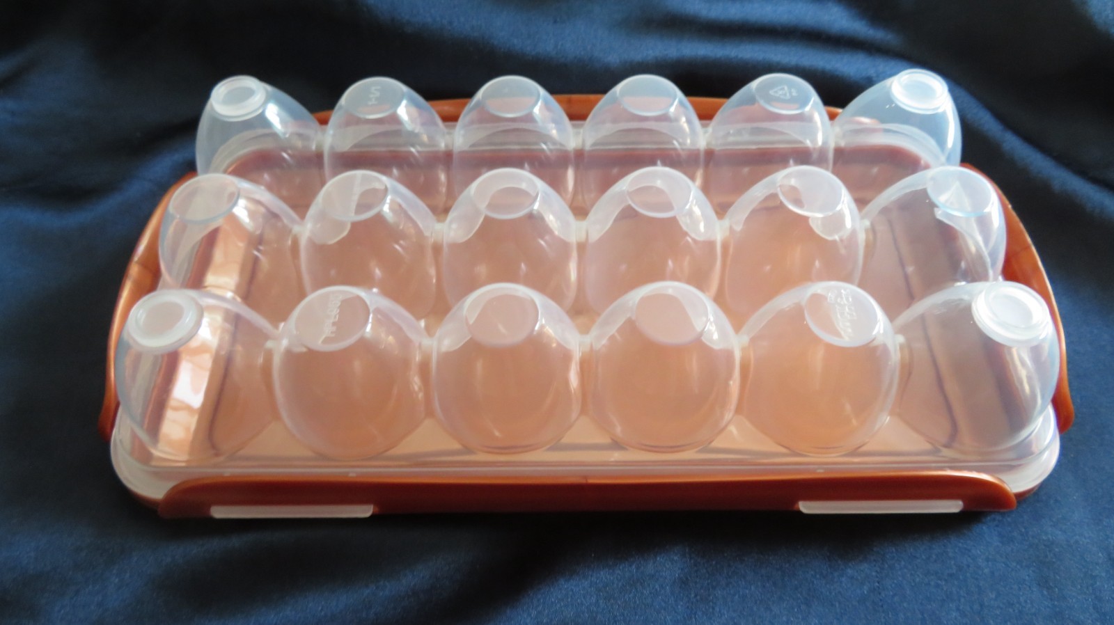 Lock and Lock Copper Color Lid 18ct Egg Holder Container Excellent Condition